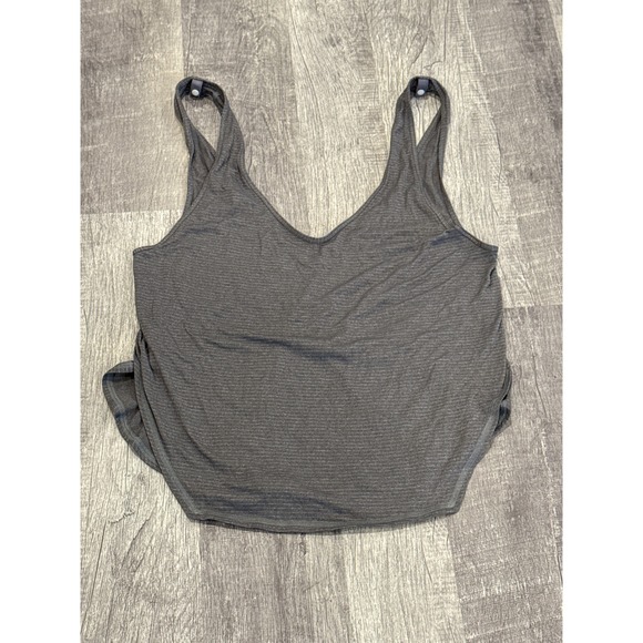lululemon athletica Tops - Lululemon‎ Gray Tank Top V Neck Sleeveless Athletic Activewear Women's